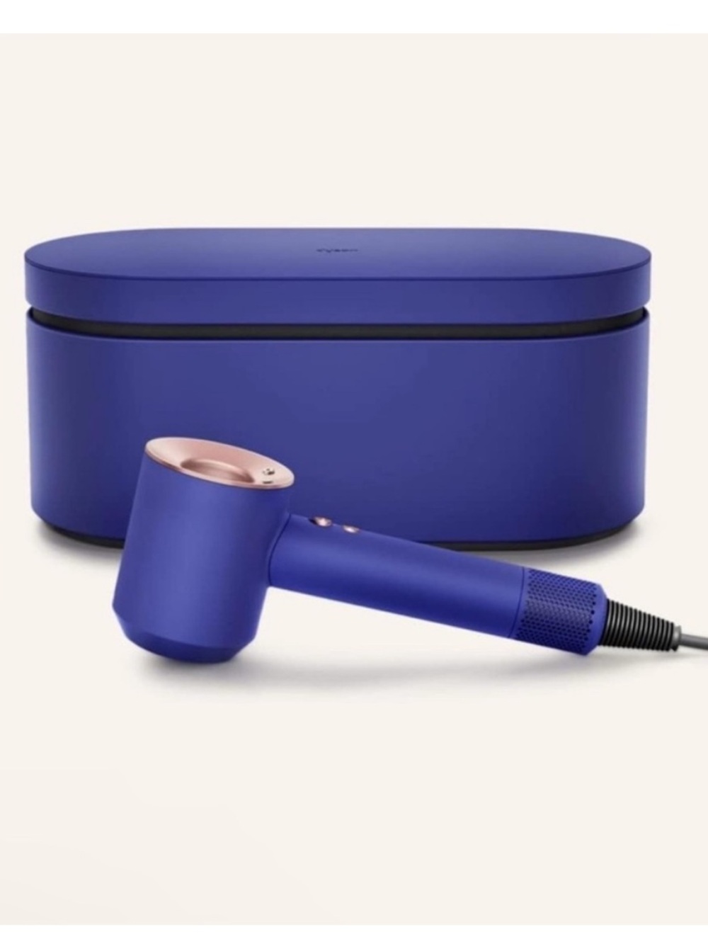 Dyson Supersonic Hair Dryer in Deep Blue with Rose Gold Accents